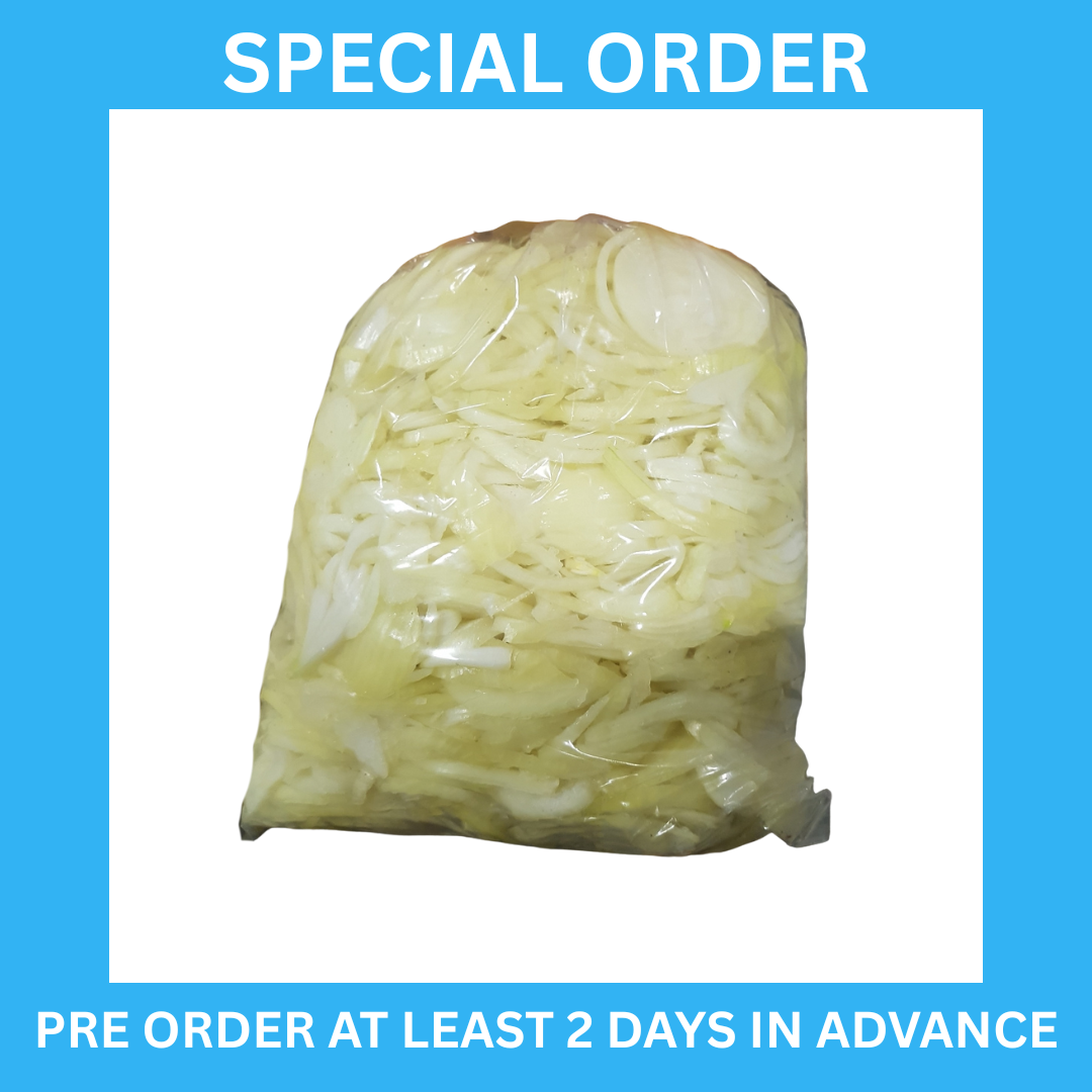 Onions Sliced 5kg BAG (MUST PRE ORDER)