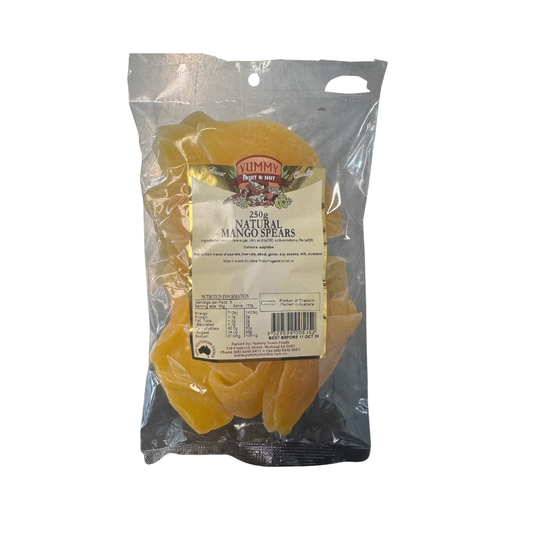 Yummy Mango Spears 250g BAG
