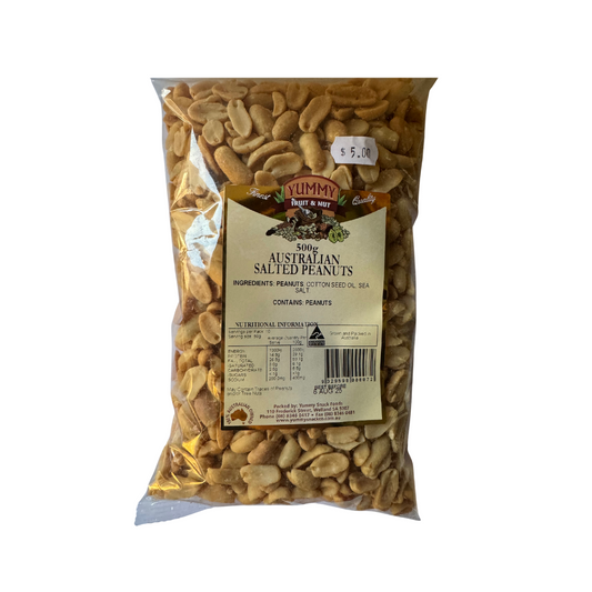 Yummy Australian Salted Peanuts 500g BAG