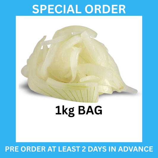 Onions Sliced 1kg BAG