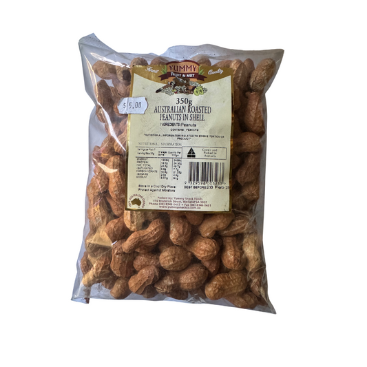 Yummy Australian Roasted Peanuts in Shell 350g BAG