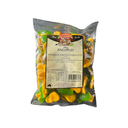 Yummy Pineapples 350g BAG